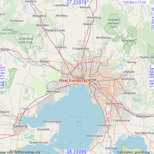 West Footscray on map