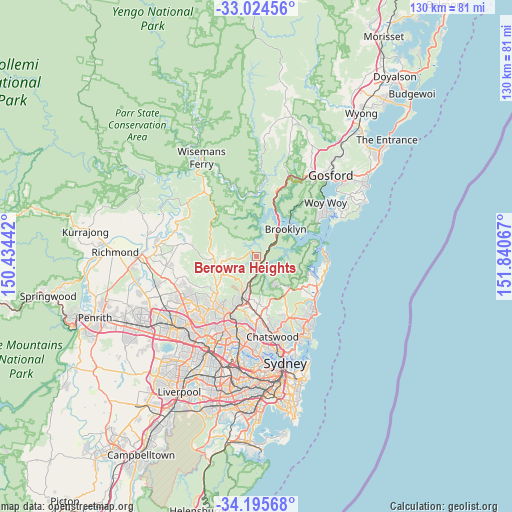 Berowra Heights on map