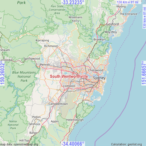South Wentworthville on map