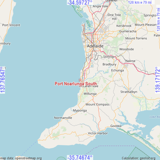Port Noarlunga South on map