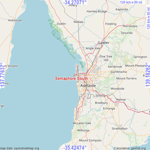 Semaphore South on map