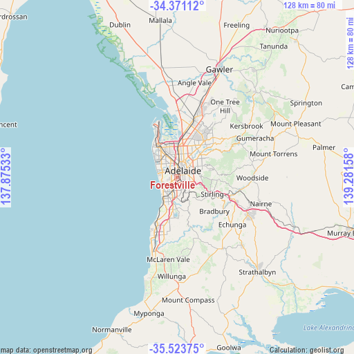 Forestville on map