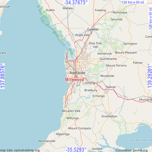 Millswood on map