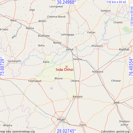 Inda Chhoi on map