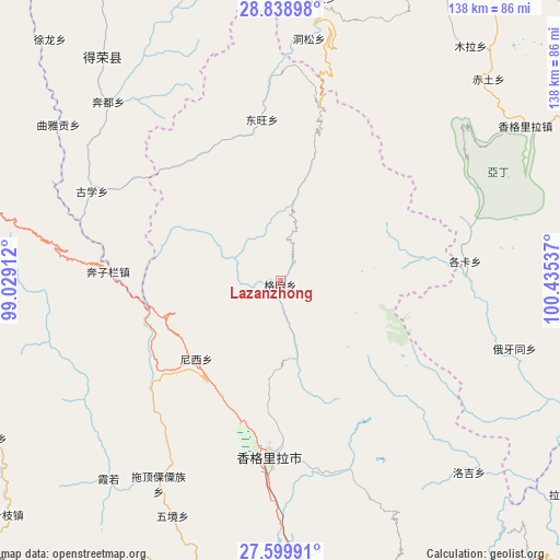 Lazanzhong on map